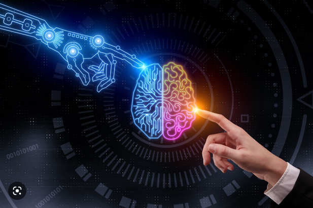 cerebro con una mano de una persona y una mano de una inteligencia artificial detectar uso de ingeligencia artificial » Google Adsense